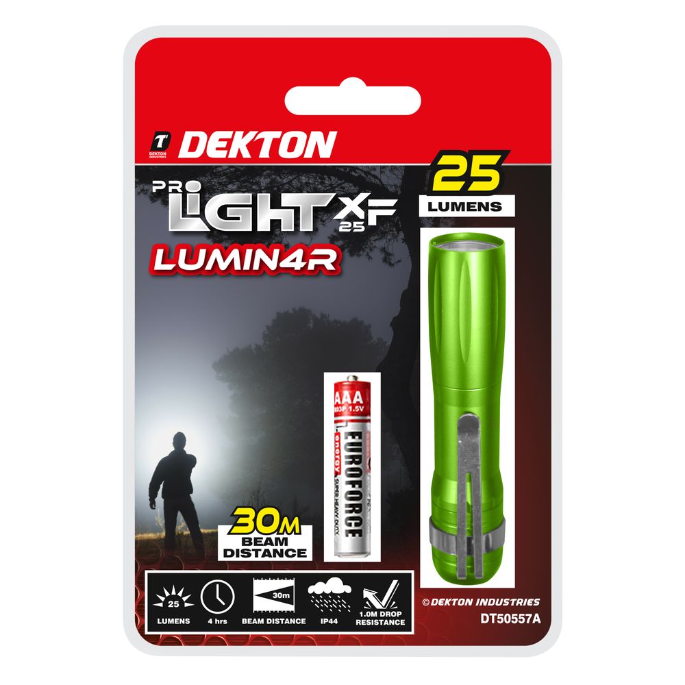 Dekton Stealth XF25 COB LED Torch 25 Lumens 30M Flashlight with Batteries Dekton Stealth XF25 COB LED Torch 25 Lumens 30M Flashlight with Batteries